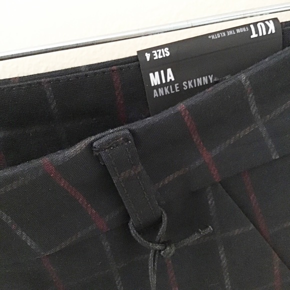 Kut From The Kloth Mia Skinny Ankle Plaid Pants - Picture 3 of 7